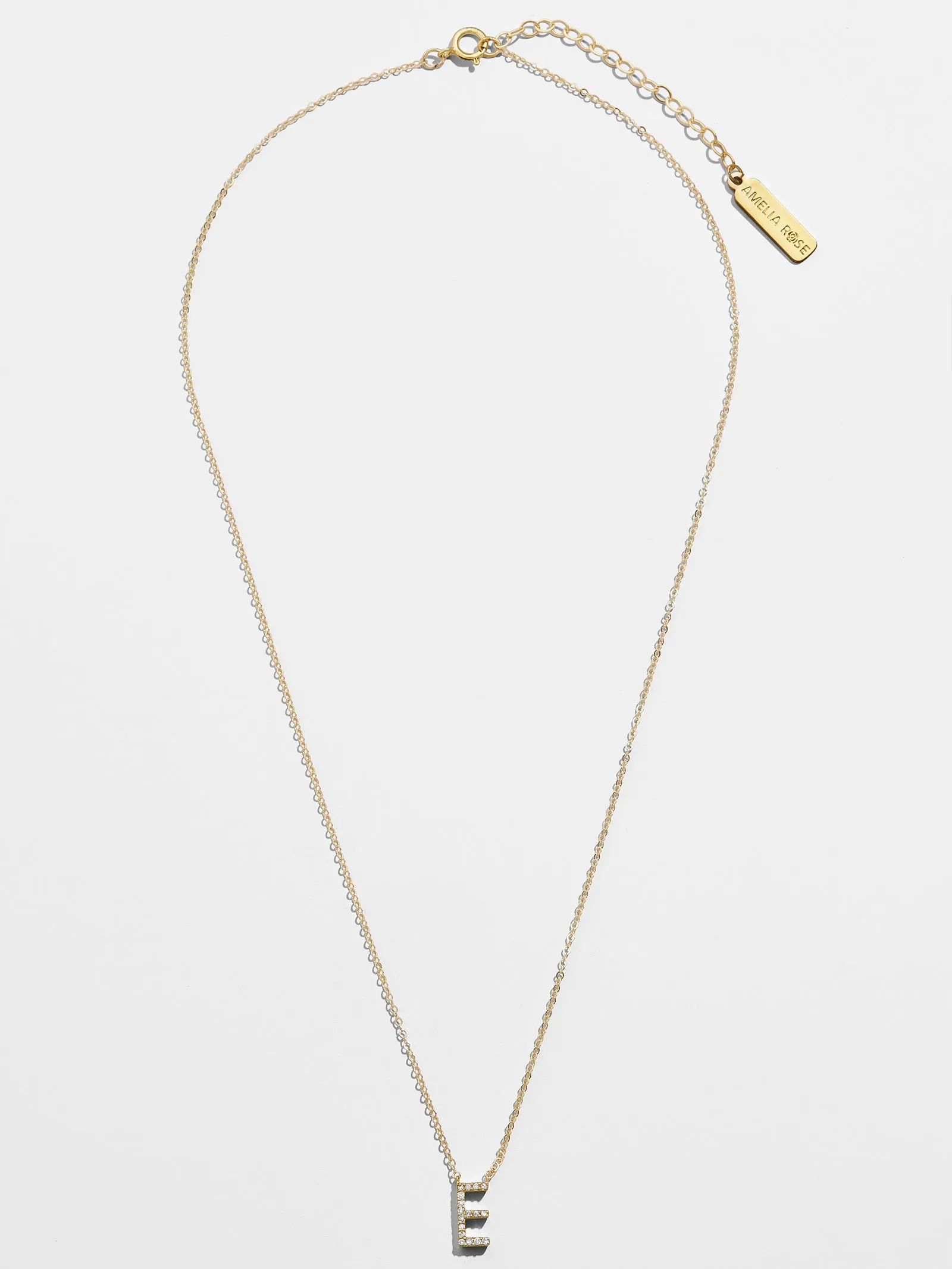14K Gold Diamond Initial Necklace