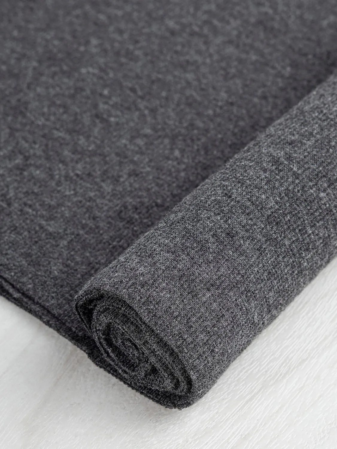 Bamboo/Cotton 2x2 Baby Rib - Charcoal