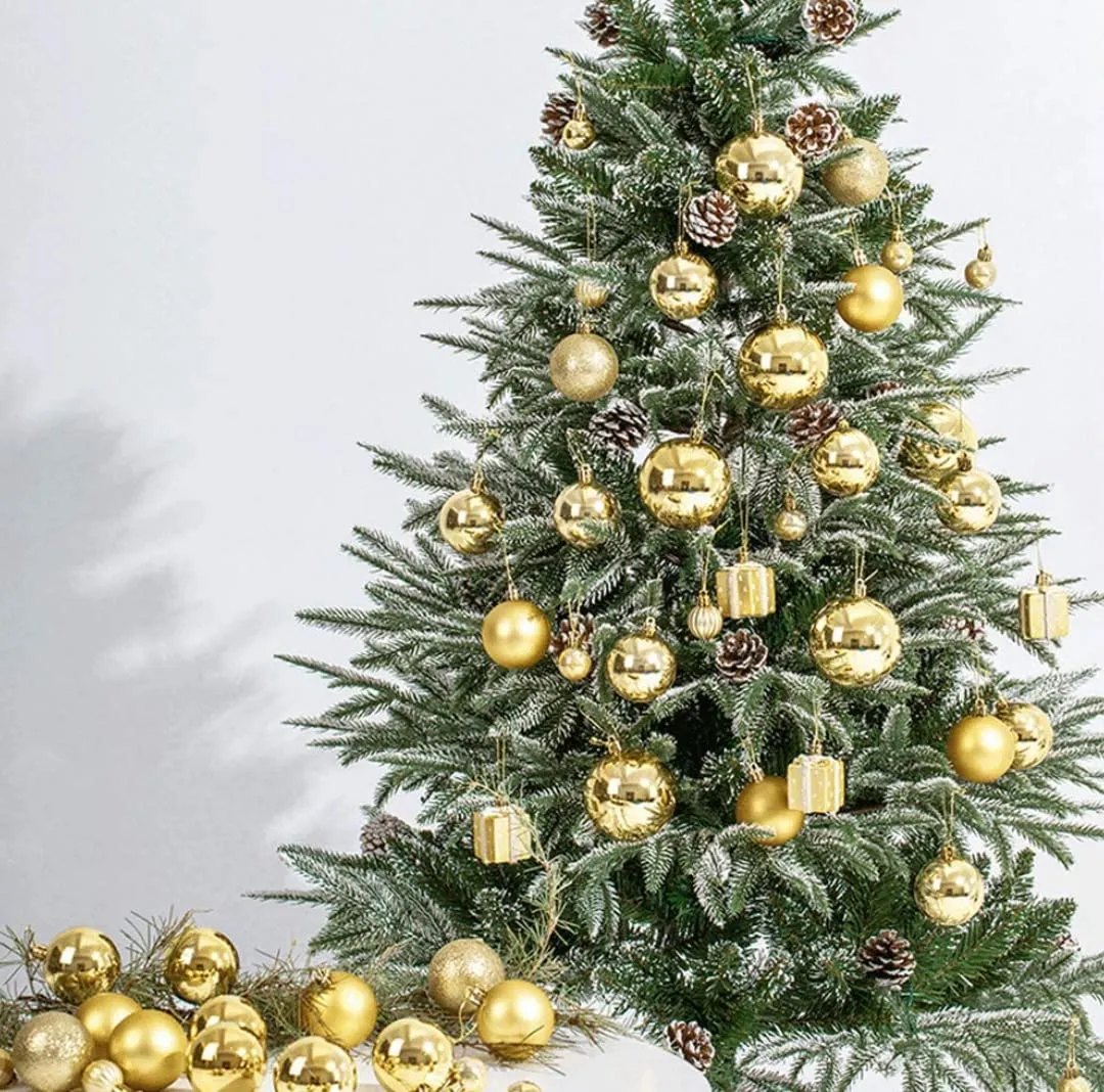 Christmas Silver Ball For Hanging - Pack of 6