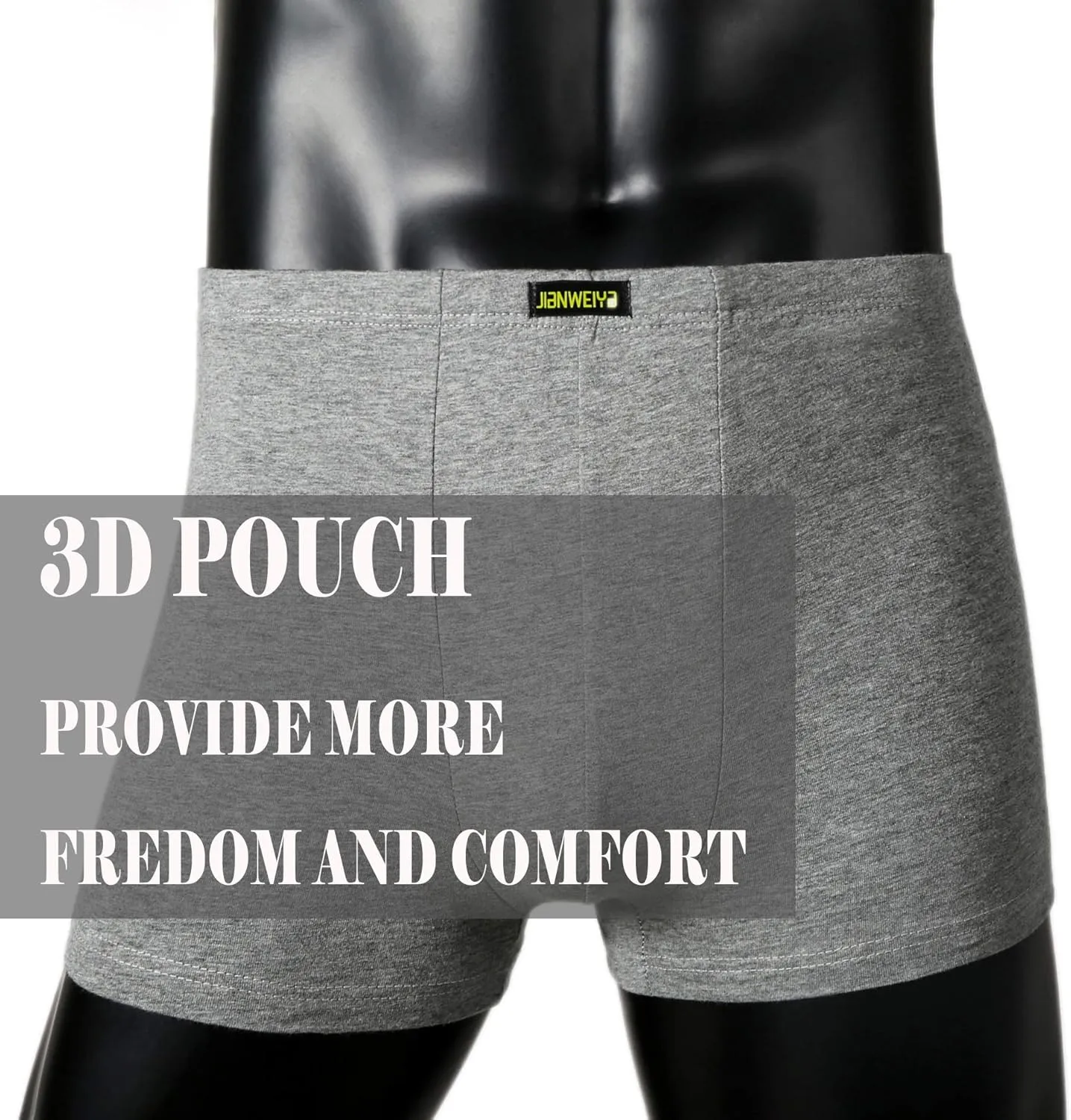 Cotton Men's Boxer Shorts Underwear,Plus Size Boxer Brief, Loose Fit Soft Stretchy Trunks 4 Pack,US L-5XL