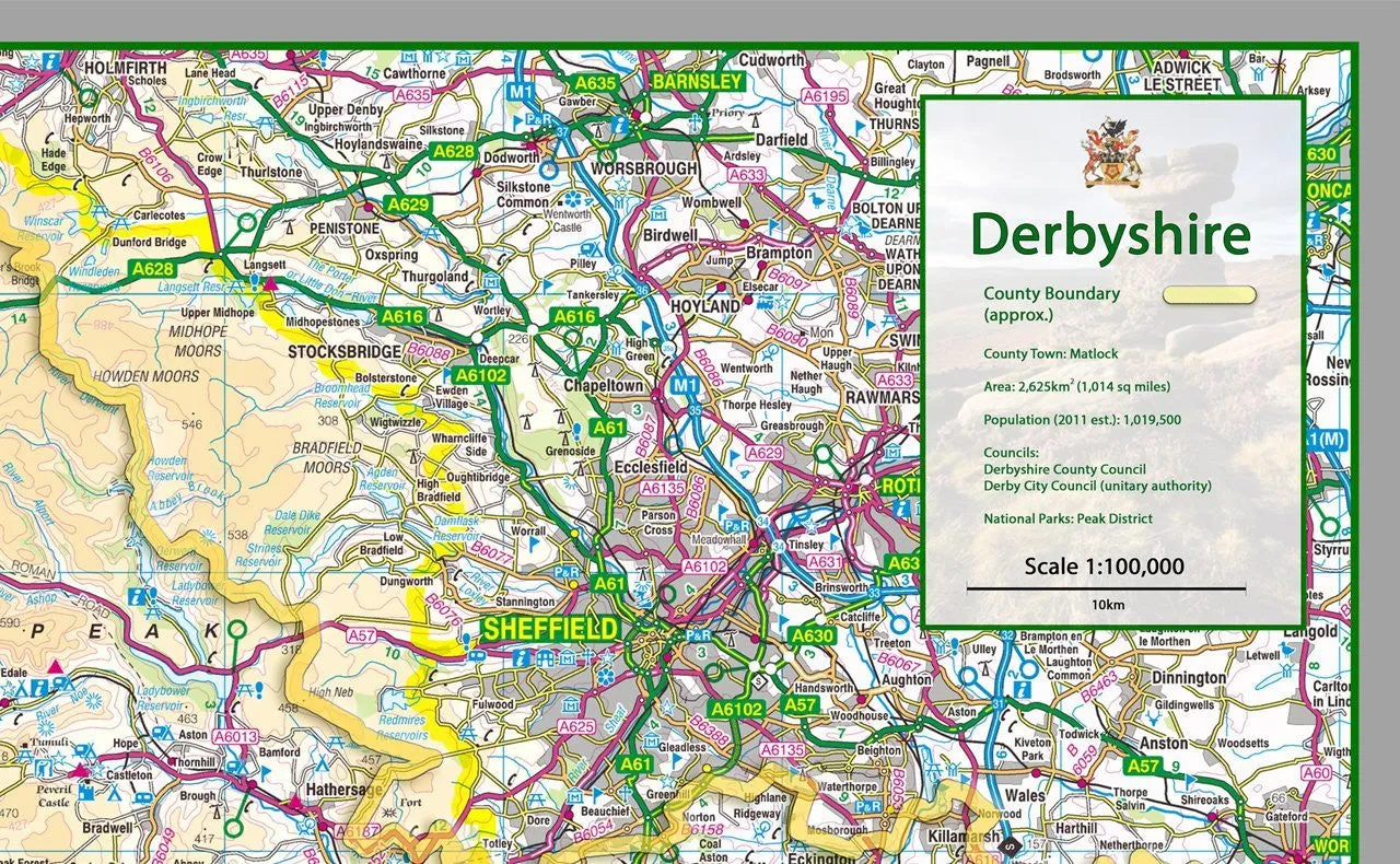 Derbyshire County Map