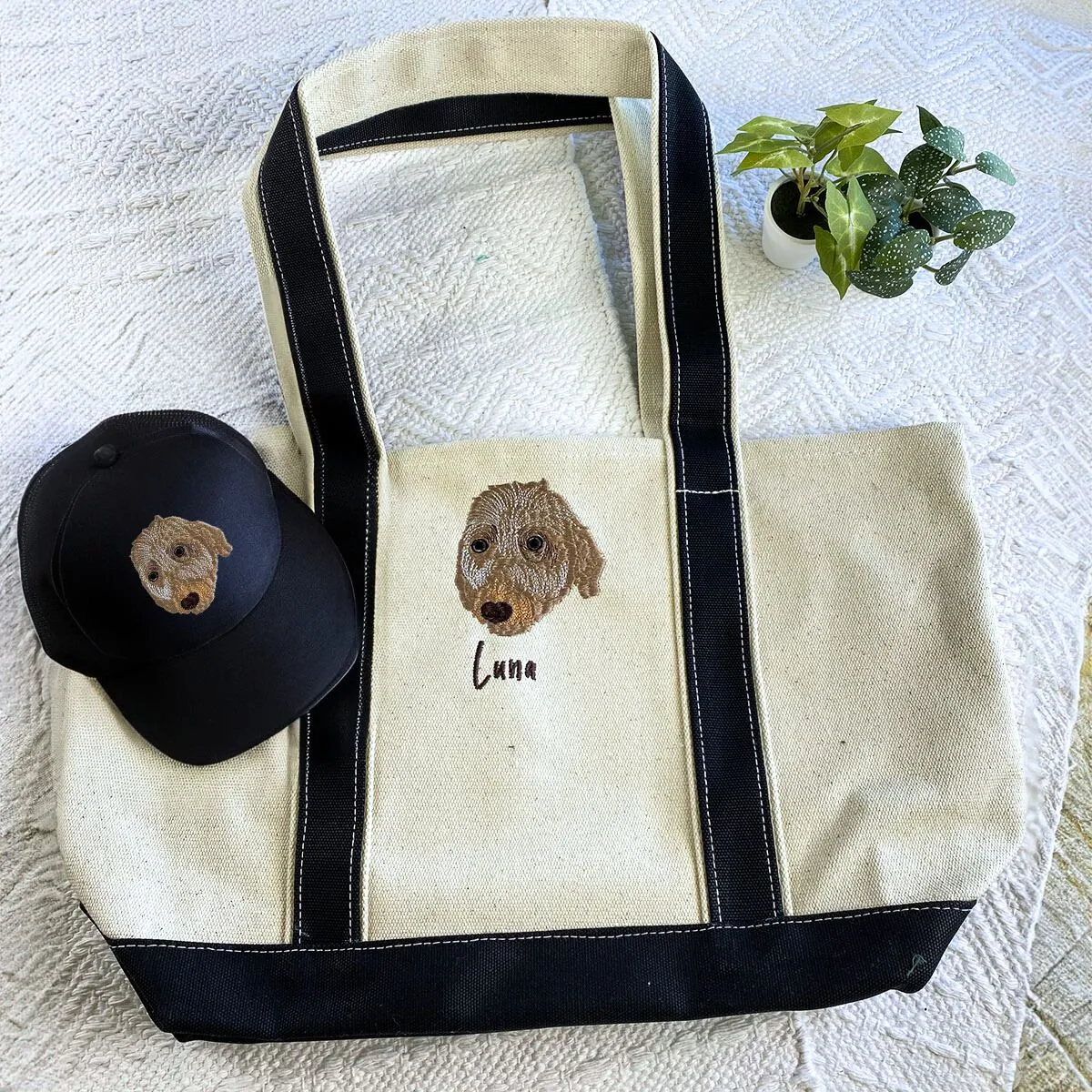 Dog Lover Trio Pack: Embroidered Sweatshirt & Hat & Tote Bag