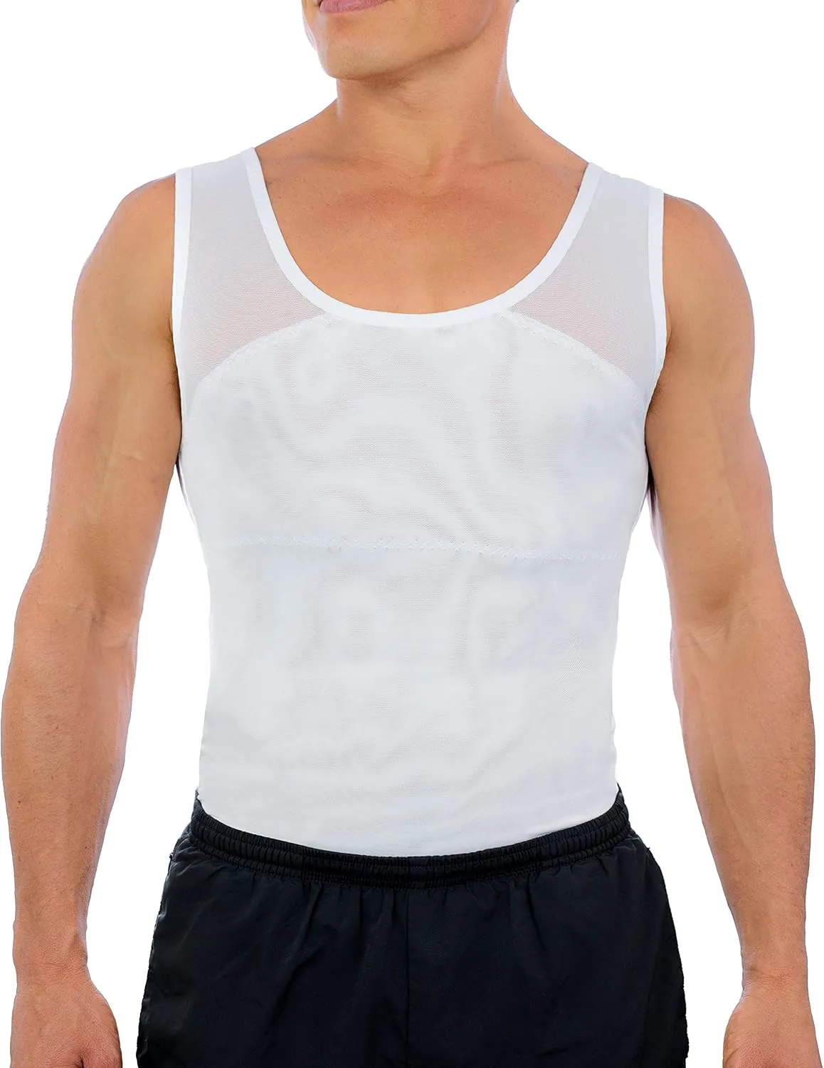 Esteem Apparel Original Men's Chest Compression Shirt to Hide Gynecomastia Moobs Shapewear