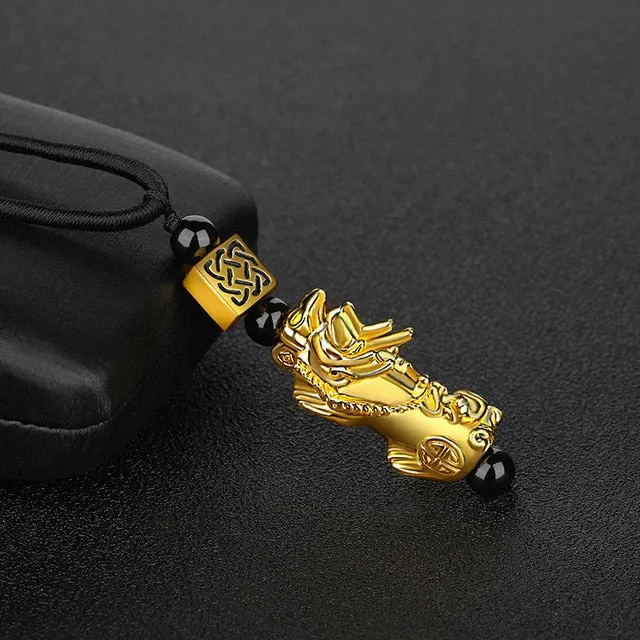 Feng Shui Pi Xiu Necklace Personalized Pixiu Black Necklace Charm
