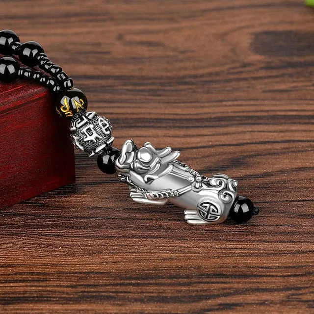 Feng Shui Pi Xiu Necklace Personalized Pixiu Black Necklace Charm