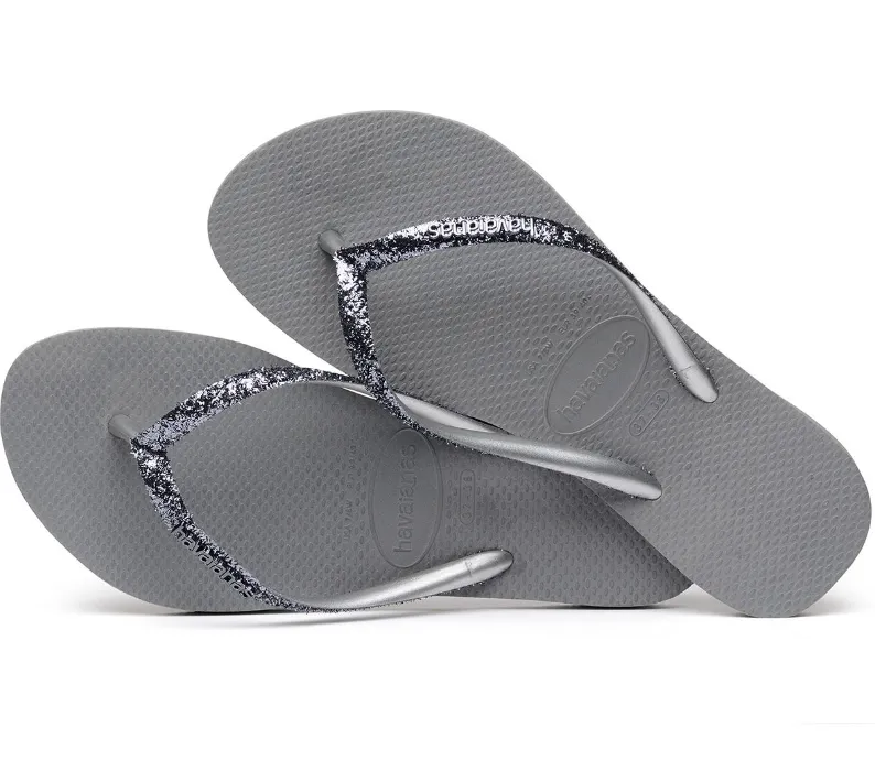 Havaianas Womens Slim Glitter II Steel Grey