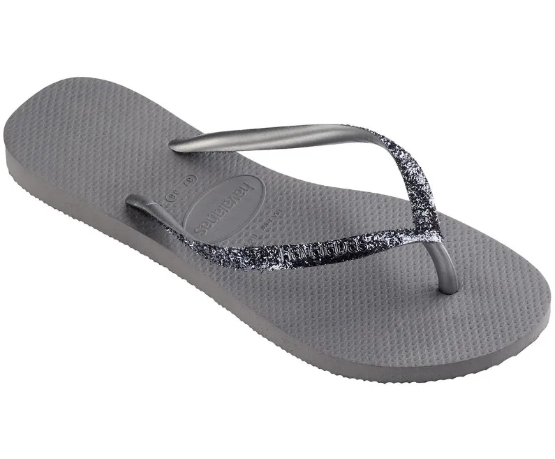 Havaianas Womens Slim Glitter II Steel Grey