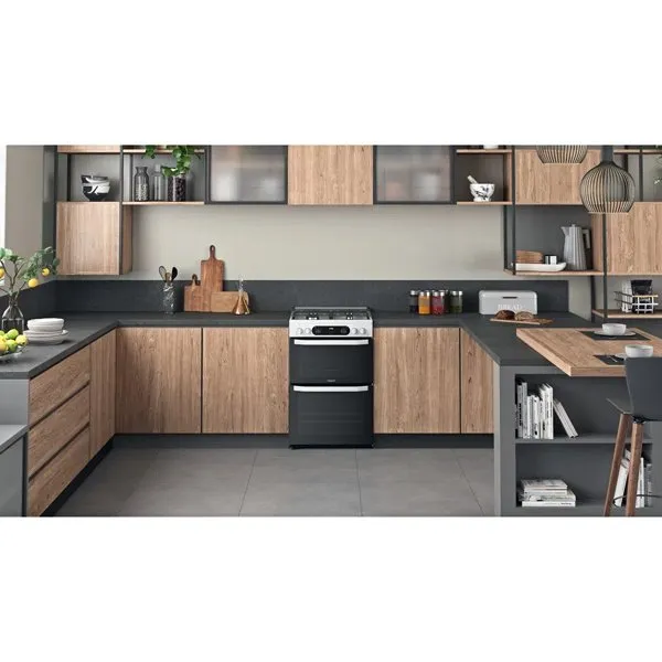 Hotpoint HDM67G0CCW UK Double Cooker White