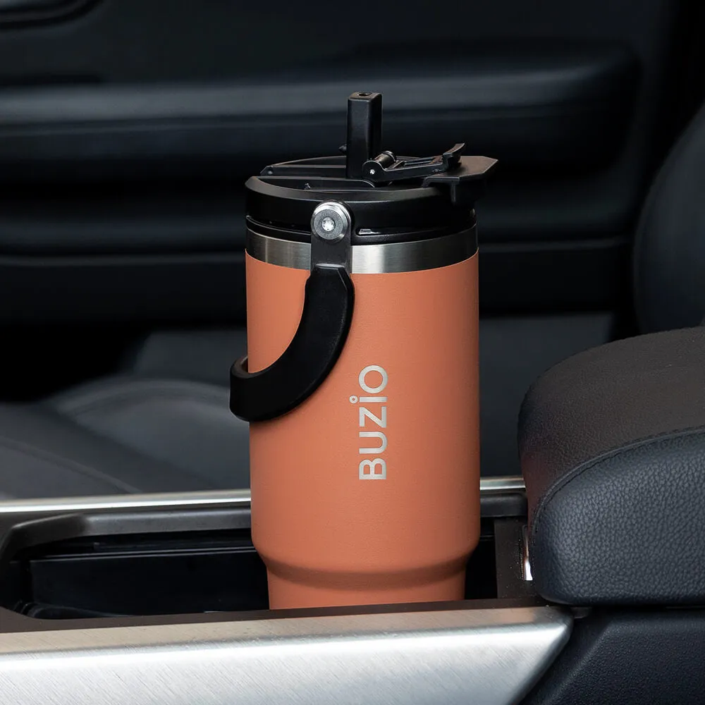 Insulated Tumbler With 2-In-1 Straw Lid  | Orange | 30oz