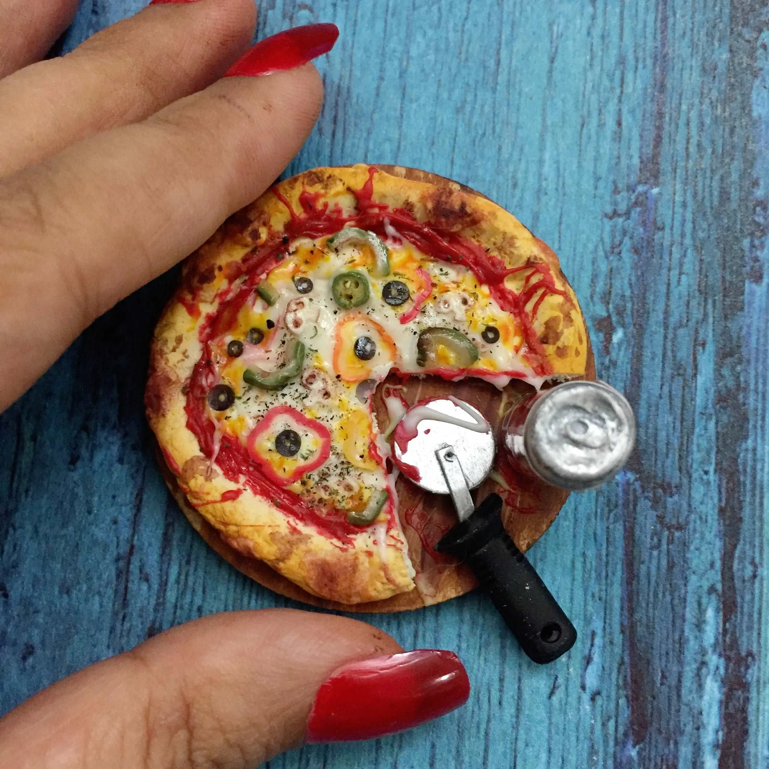 Pizza Coke Fast Food Miniature Food Magnet