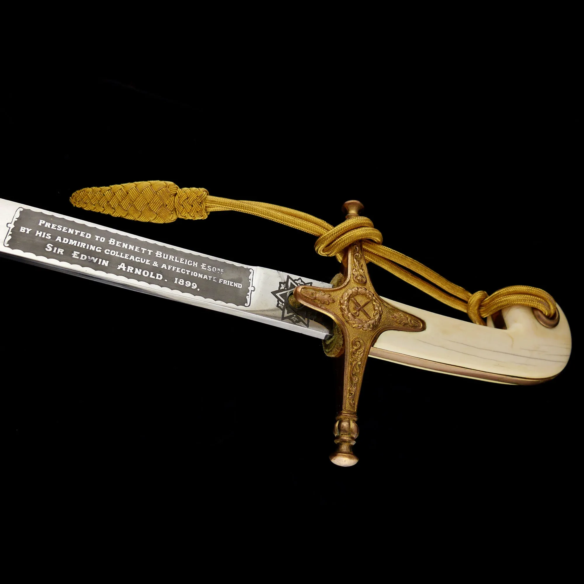 Presentation Mameluke Sword to a Celebrated War Correspondent, 1899