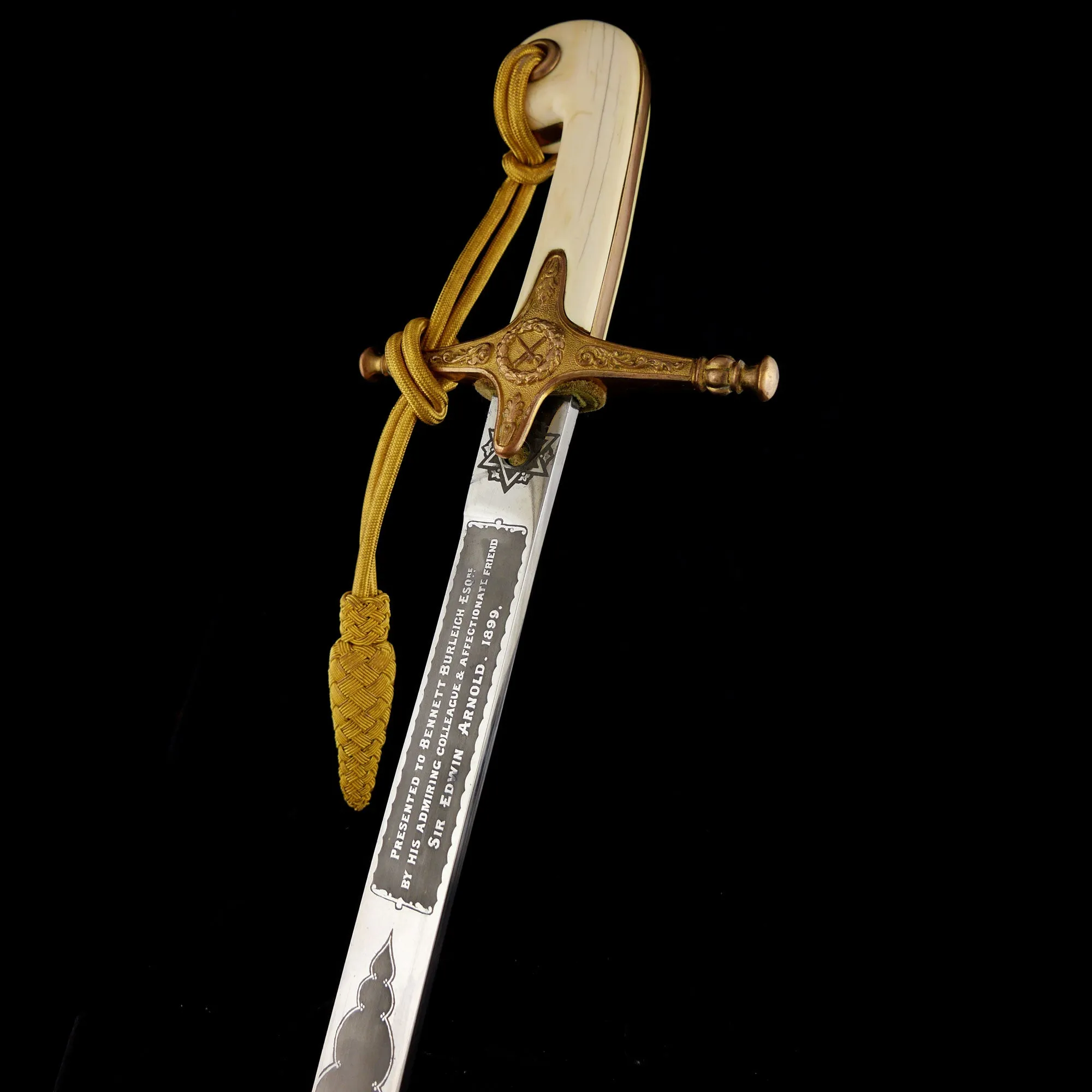 Presentation Mameluke Sword to a Celebrated War Correspondent, 1899