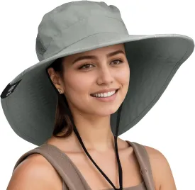Solaris Wide Brim Women Sun Hat, UPF 50  Sun Protection Outdoor Hat for Gardening Hiking Safari, Only Suitable Small Head