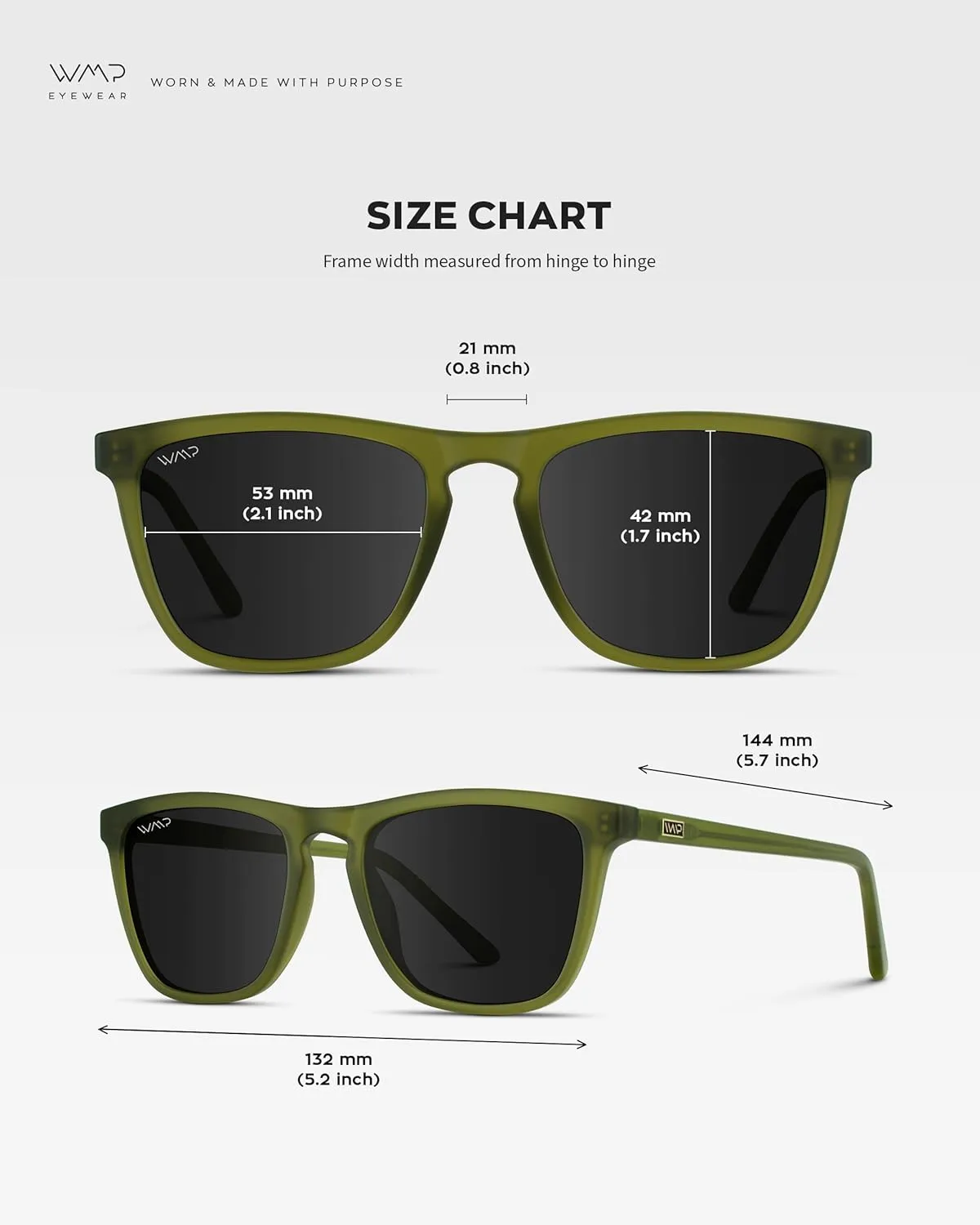 WearMe Pro - Polarized Lens Square Modern Sunglasses for Men